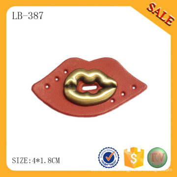 LB387 Модный аксессуар pu metal leather patch для джинсов